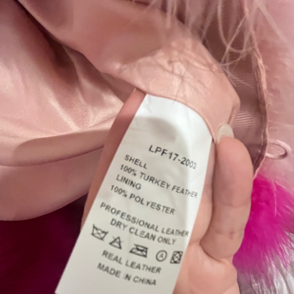 Lisa Perry Blush Feathered Vest - Picture 10 of 10